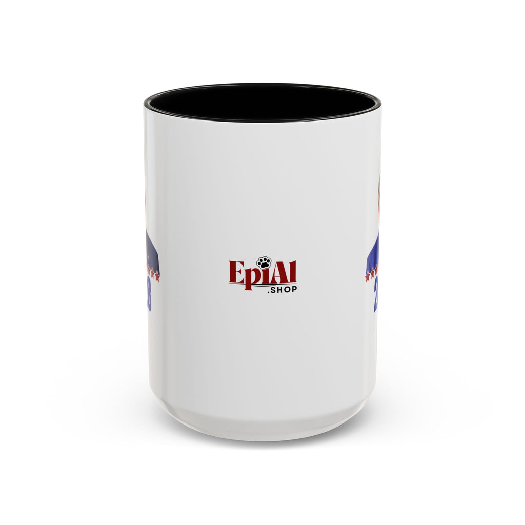 Trump 2028 Accent Coffee Mug - Ceramic Mug for Political Enthusiasts