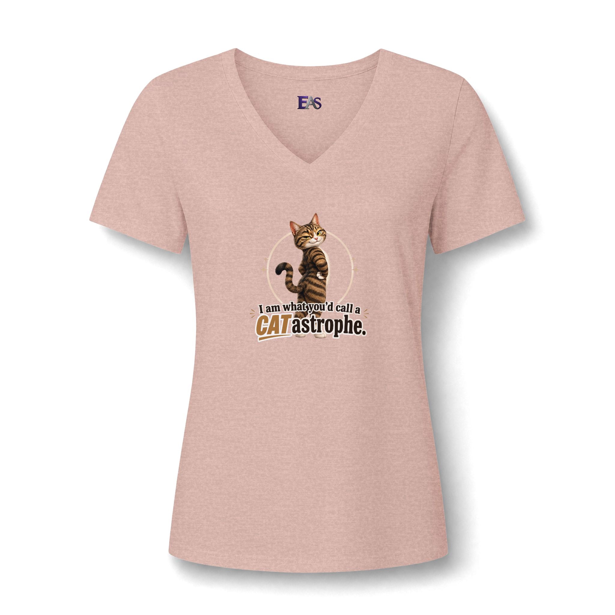 CATastrophe Women’s Relaxed V-Neck T-Shirt