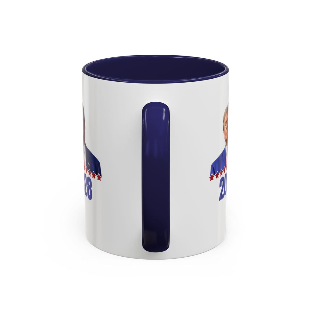 Trump 2028 Accent Coffee Mug - Ceramic Mug for Political Enthusiasts