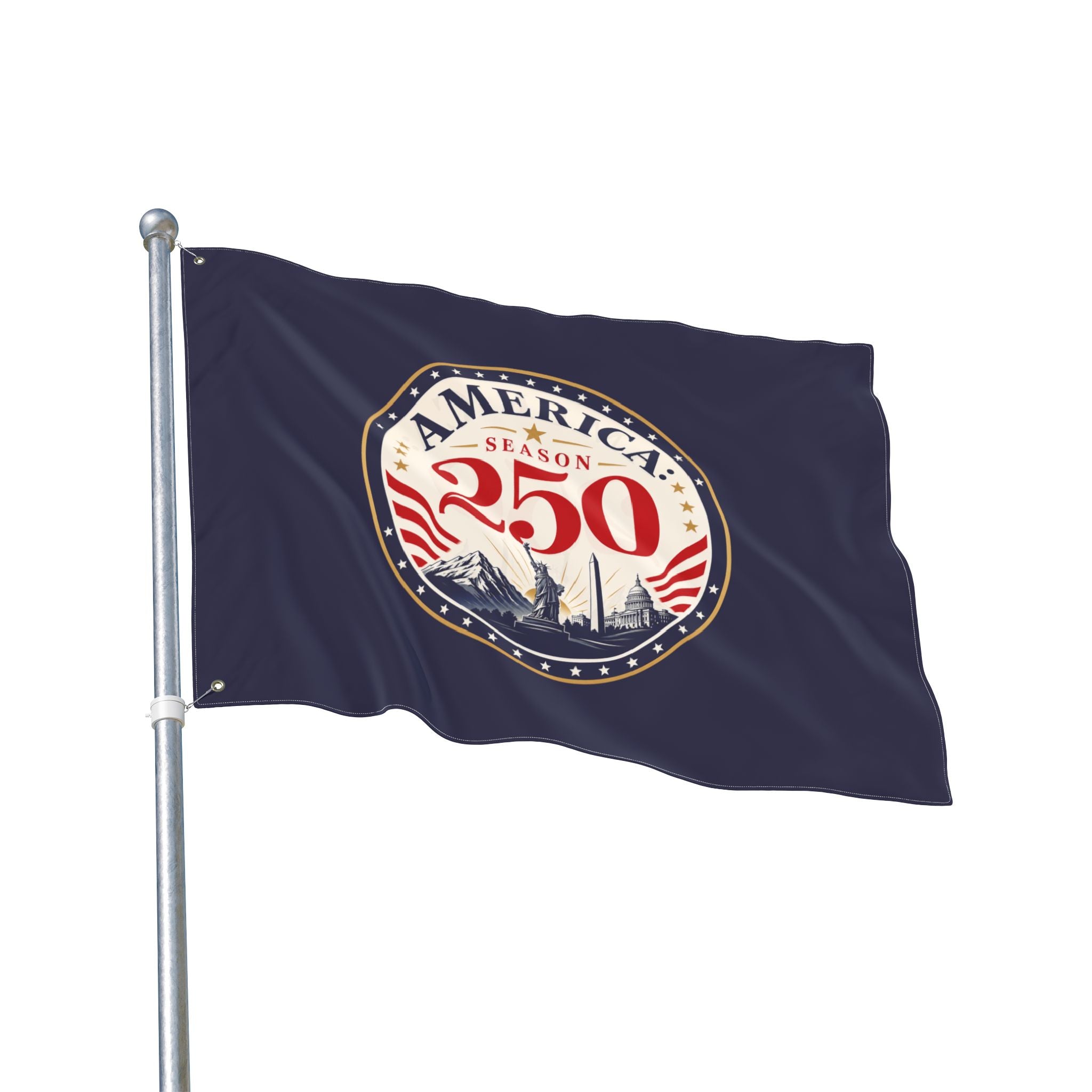 America 250 Season Flag | Patriotic Americana Double-Sided House Flag