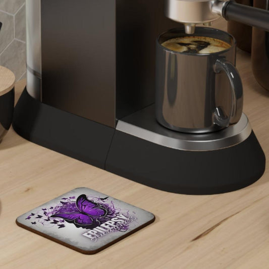 Epilepsy Awareness Hardboard Back Coaster