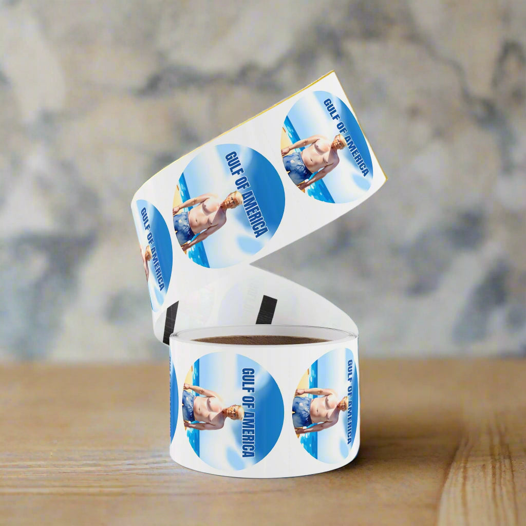 Fun Gulf of America Sticker Roll - Beach Summer Vibe Labels