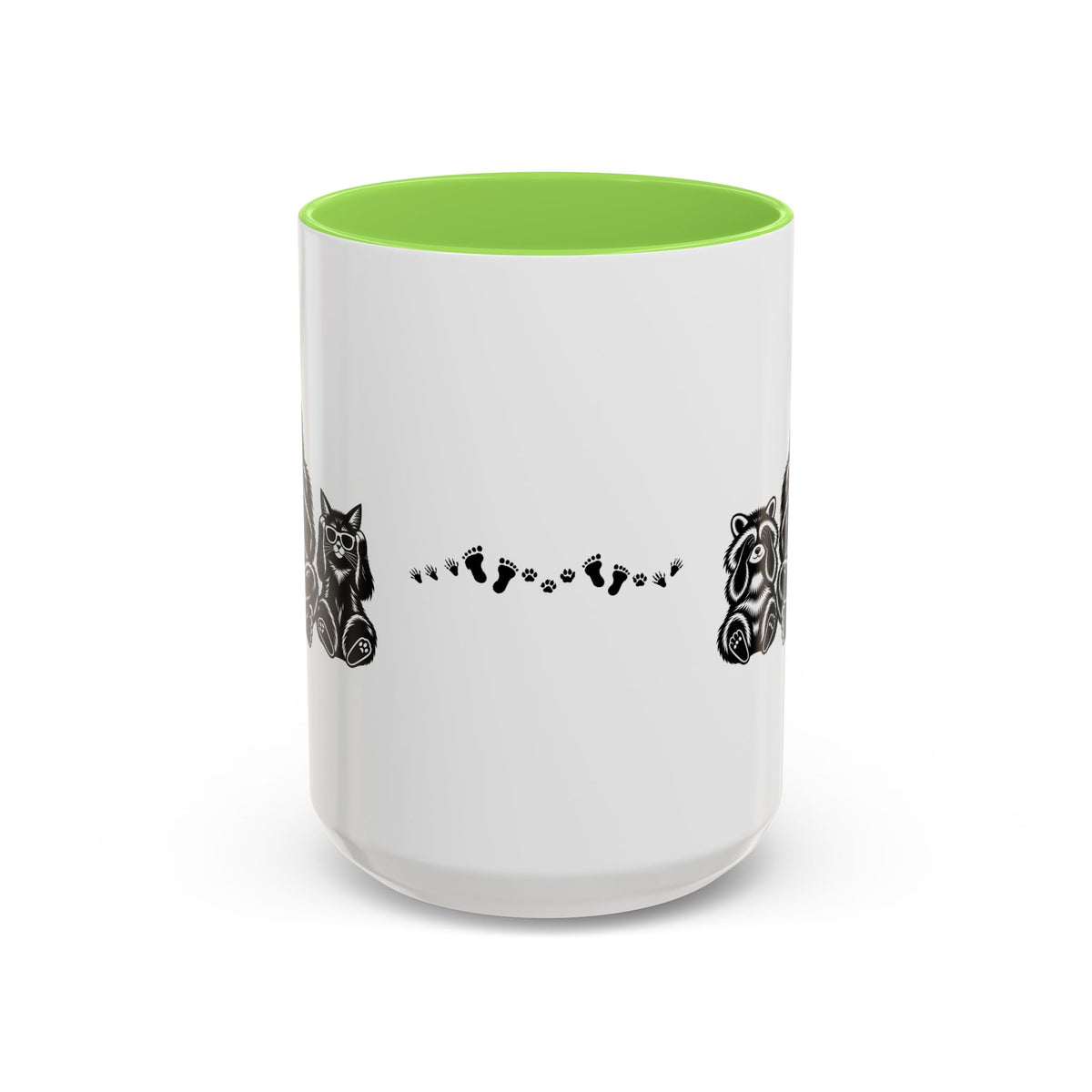 Hear No Evil, See No Evil, Speak No Evil | Bigfoot, Jimothy & Cat Accent Coffee Mug 11oz/15oz