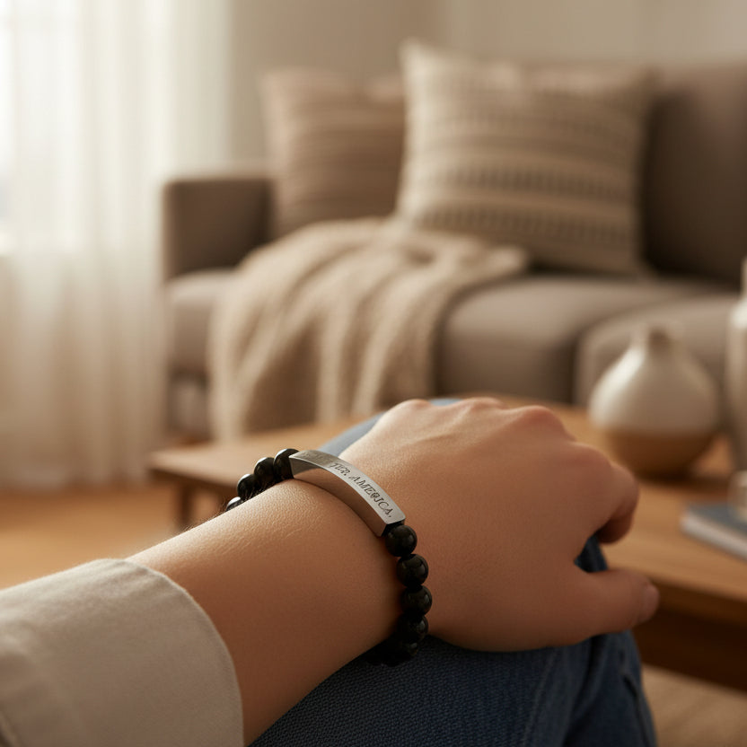 Do Better, America Bracelet – Engraved Stainless Steel Stretch Bracelet