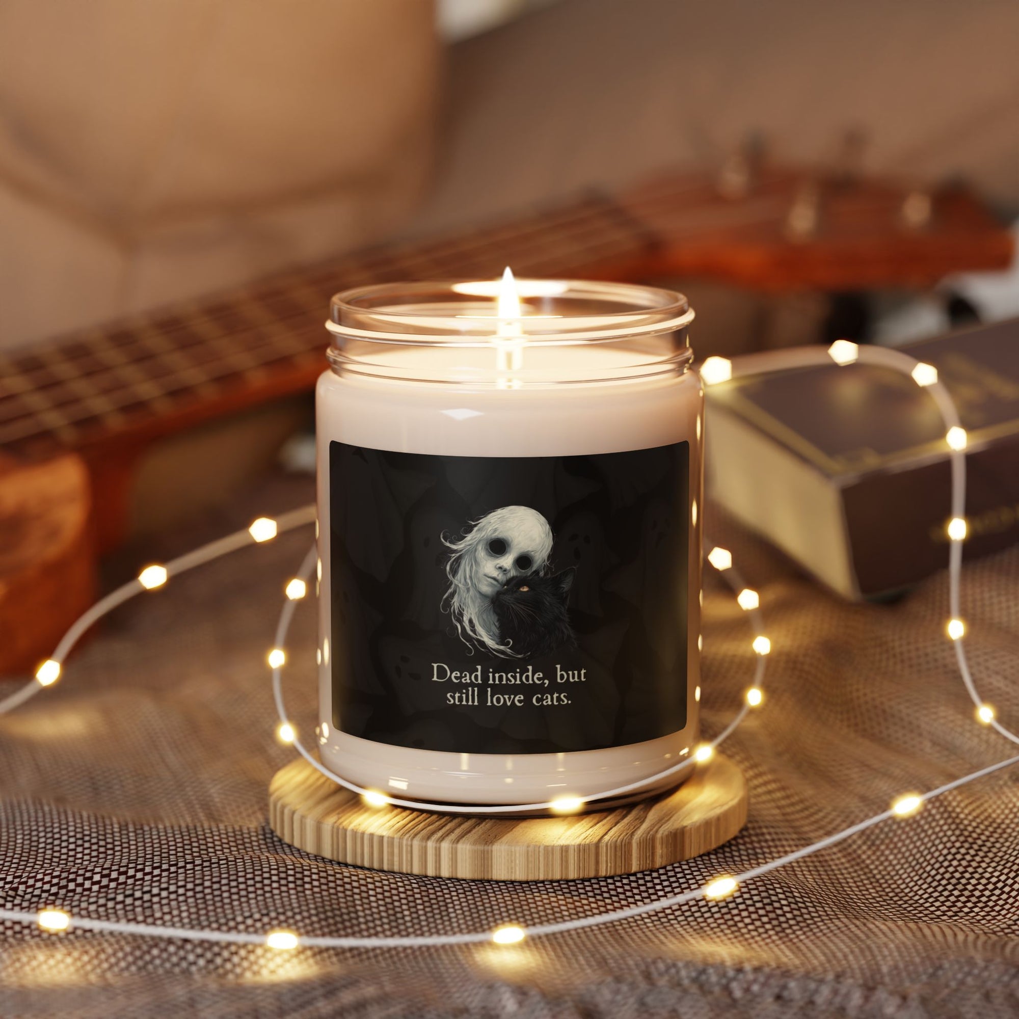 Dead Inside Scented Soy Candle, Halloween Decor