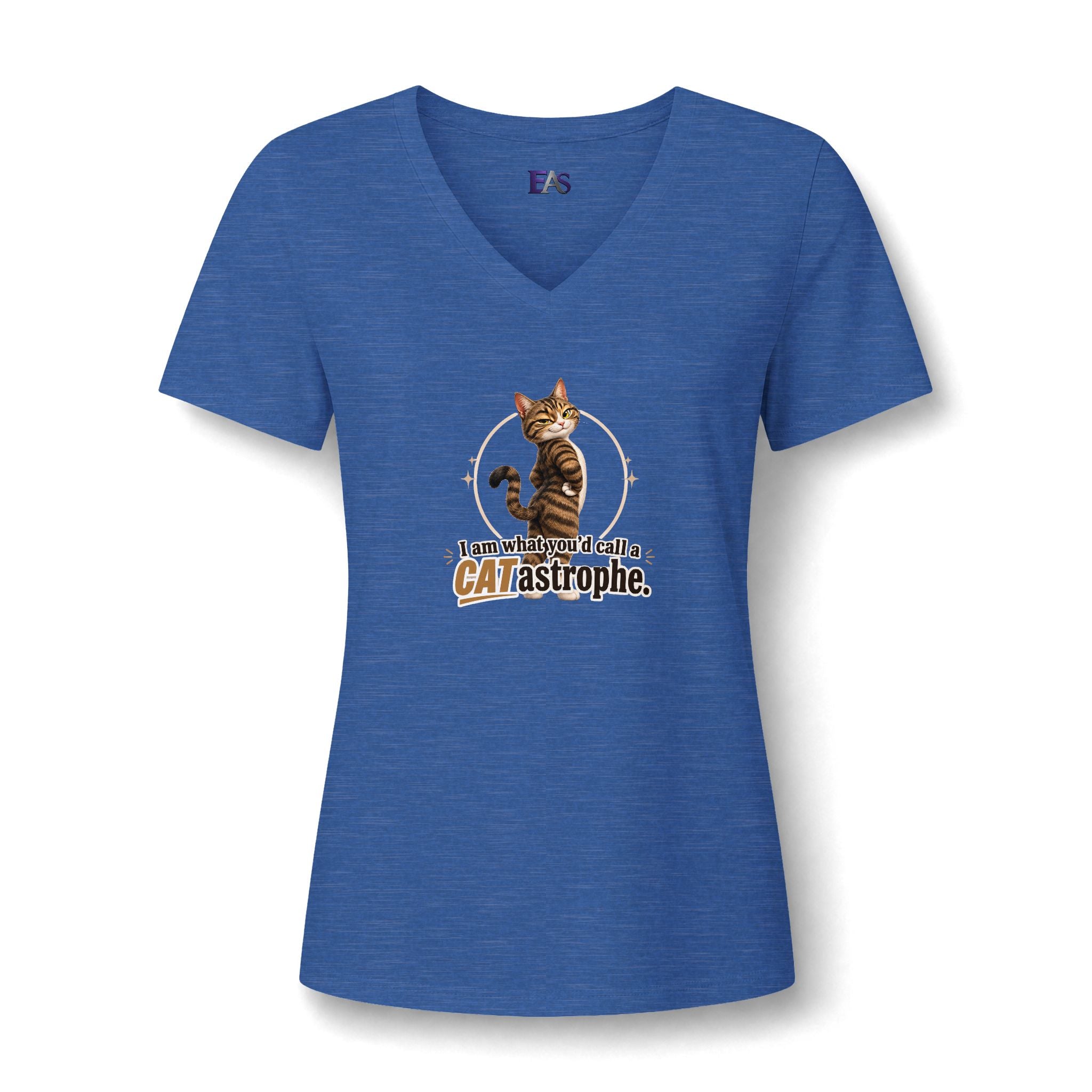 CATastrophe Women’s Relaxed V-Neck T-Shirt