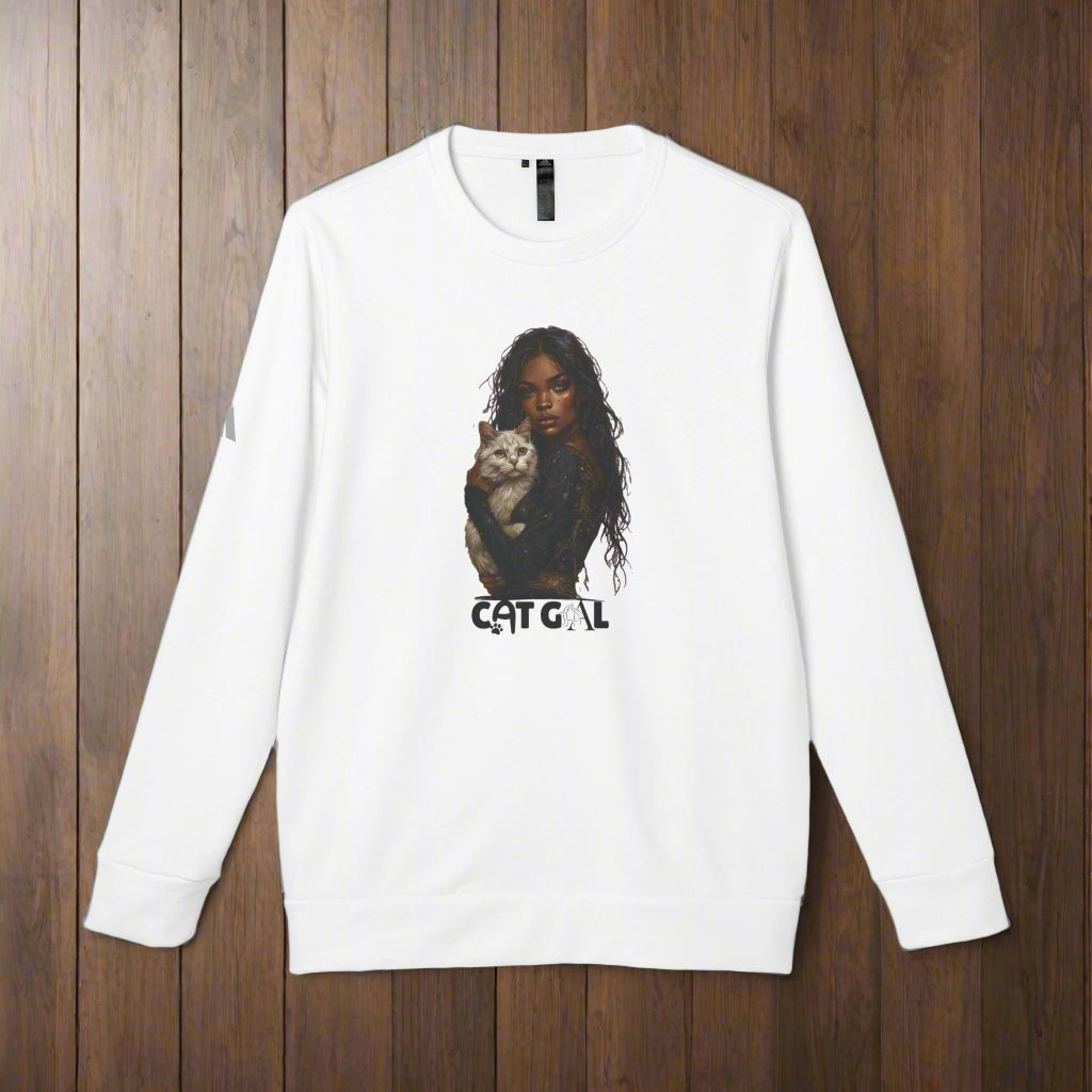 Sultry Graphic Cat Gal Crewneck Sweatshirt