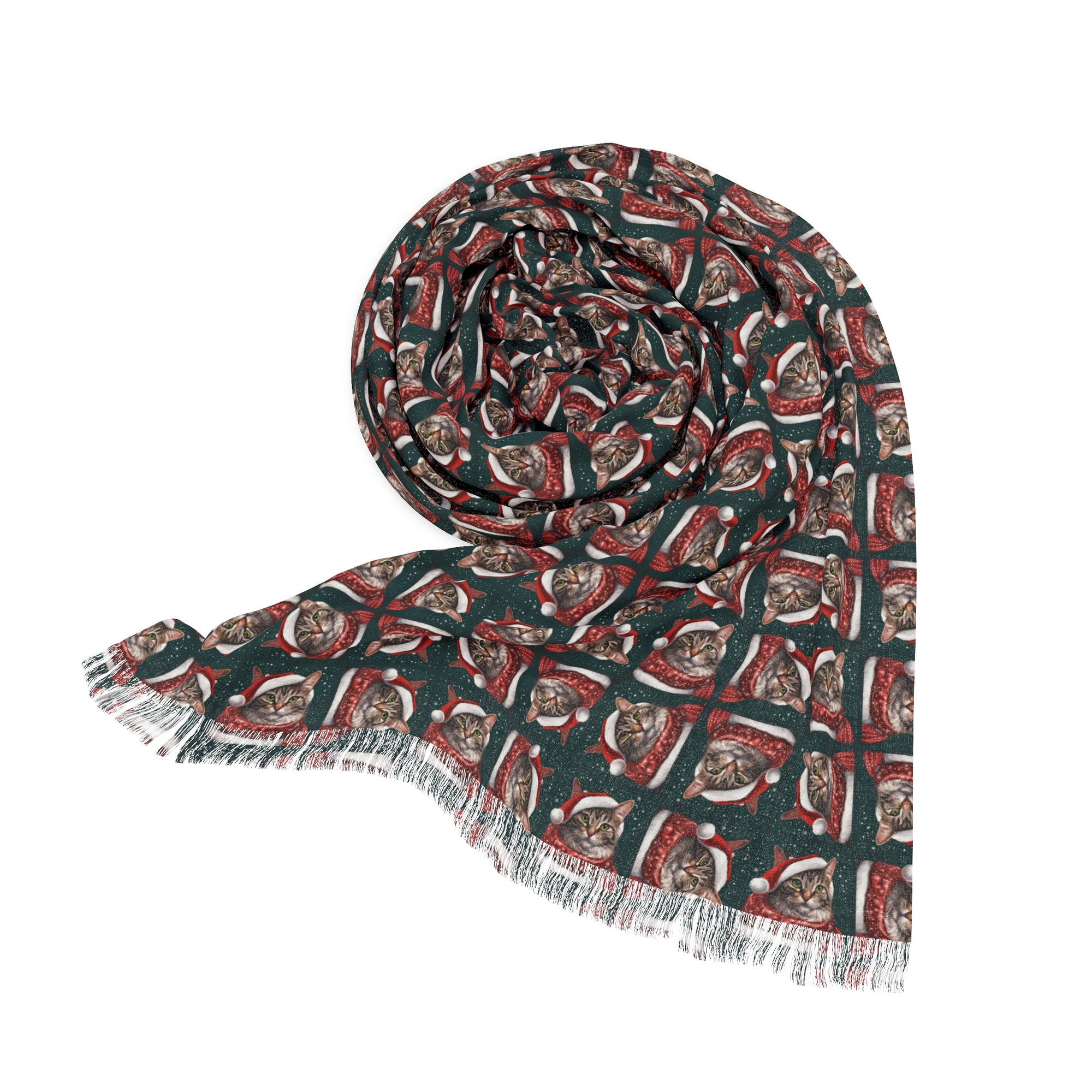Retro Kitty Christmas Light Scarf