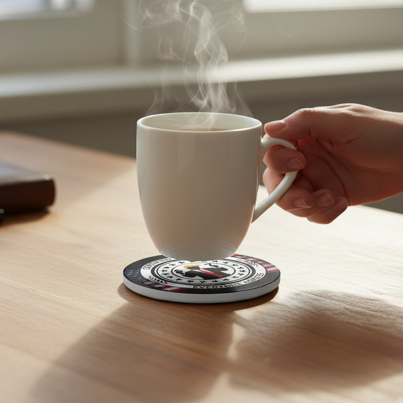 Certified Six-Seven Ceramic Coaster – Political Satire Drink Coaster