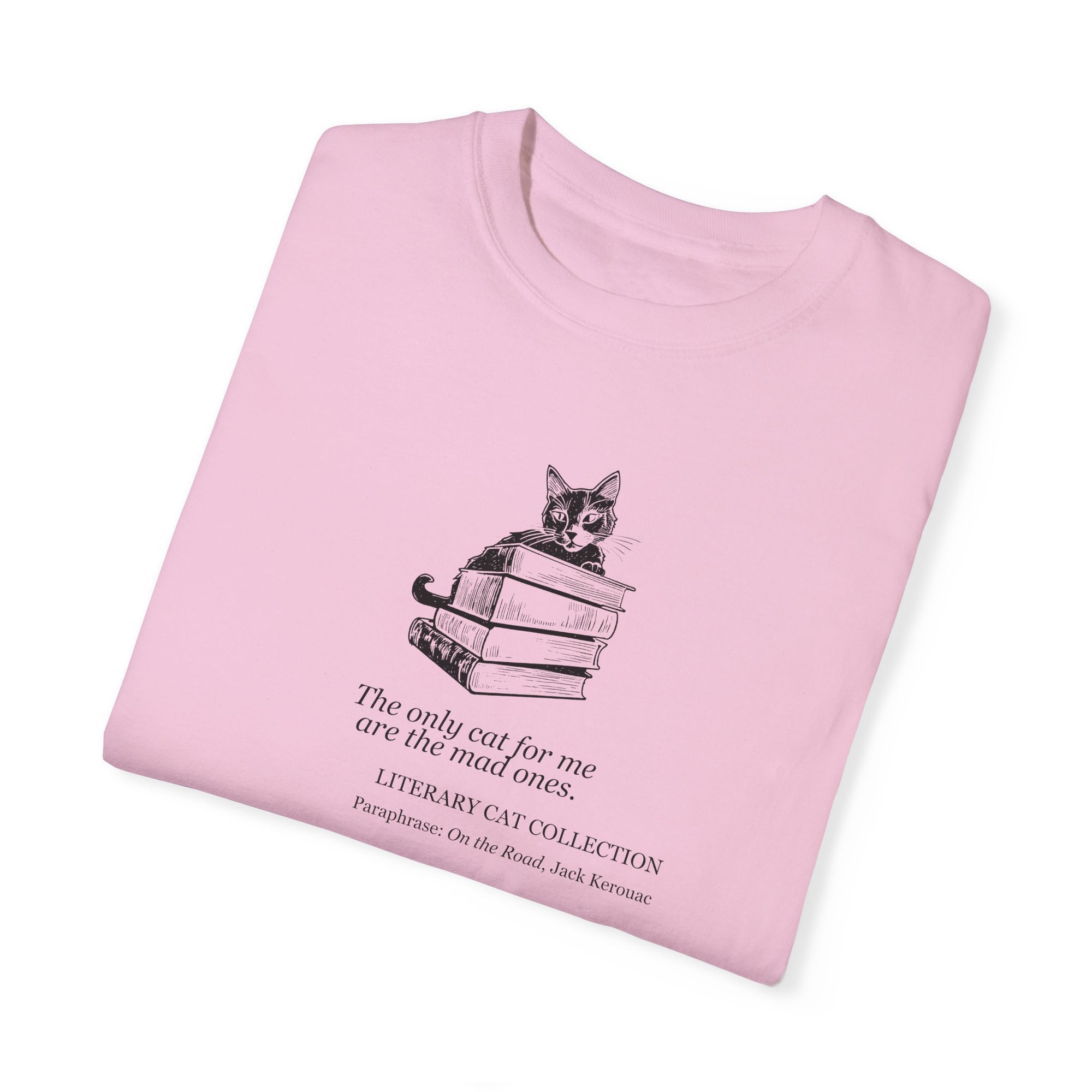 Literary Cat Unisex T-Shirt - On the Road