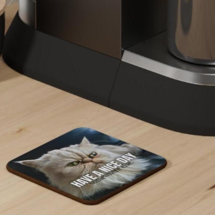 Photo depicting the ​Nice Day Hardboard Back Coaster from EpiAl's Shop.