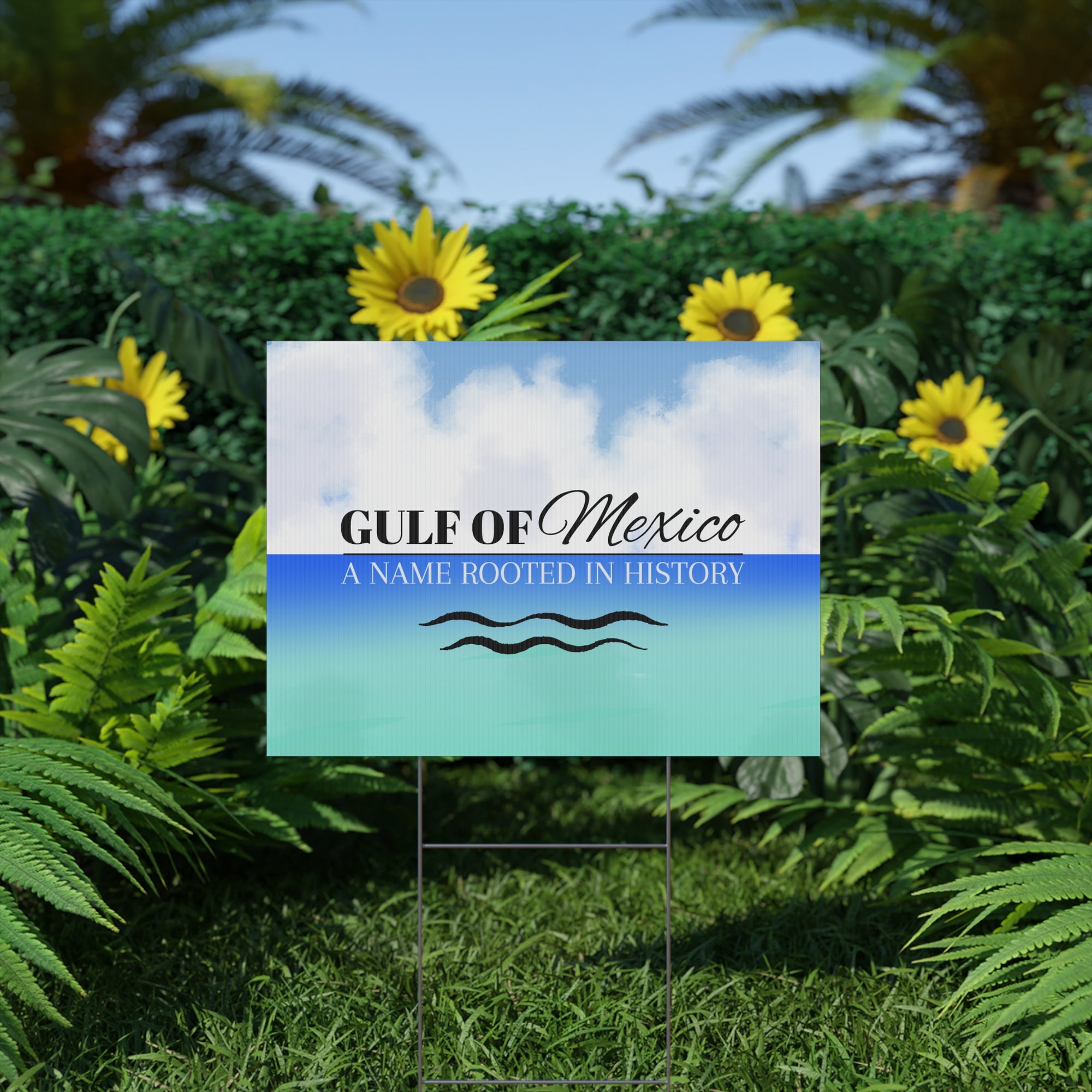 Gulf of Mexico Plastic Yard Sign