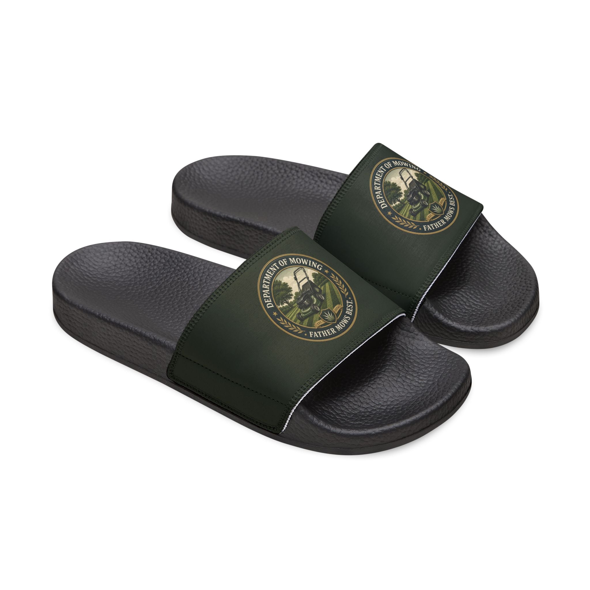 Department of Mowing Men's Slide Sandals – Father Mows Best Comfort Slides