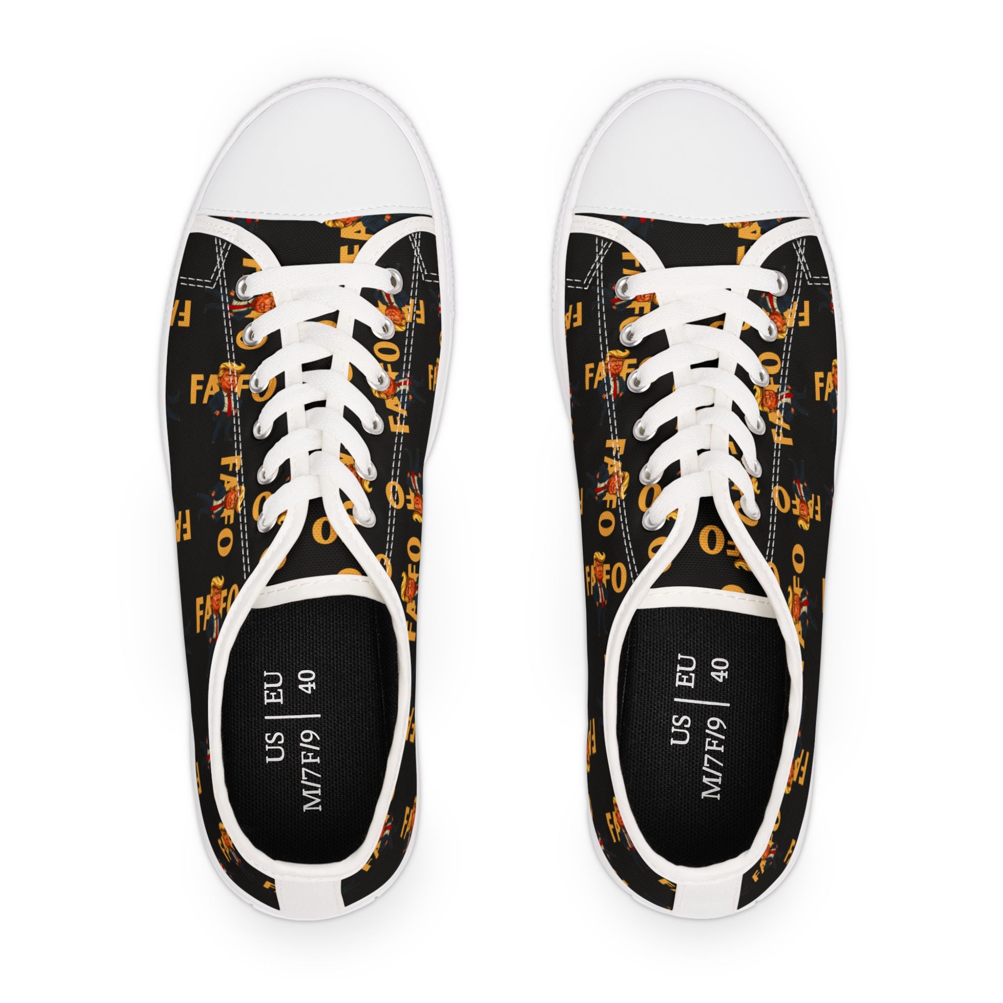 Brazen Political Parody Women's Low Top Sneakers