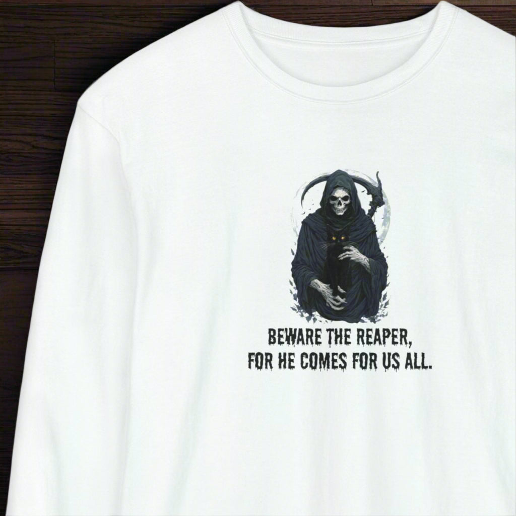 Grim Reaper Long Sleeve T-Shirt, Halloween Apparel