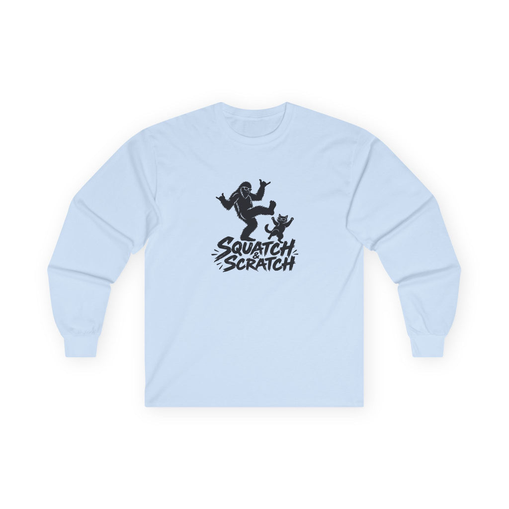 Squatch Scratch Long Sleeve Tee — Bigfoot Graphic Shirt