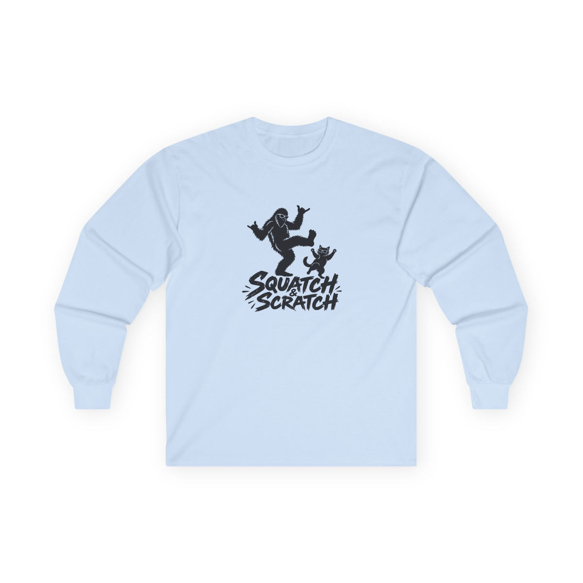 Squatch Scratch Long Sleeve Tee — Bigfoot Graphic Shirt
