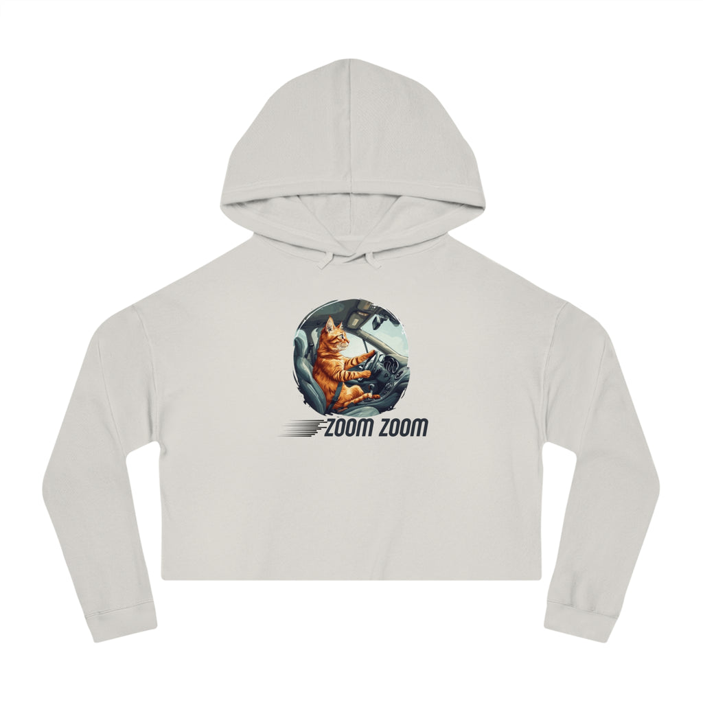 Zoom Zoom Zoomie Kitty Cropped Hoodie for Her