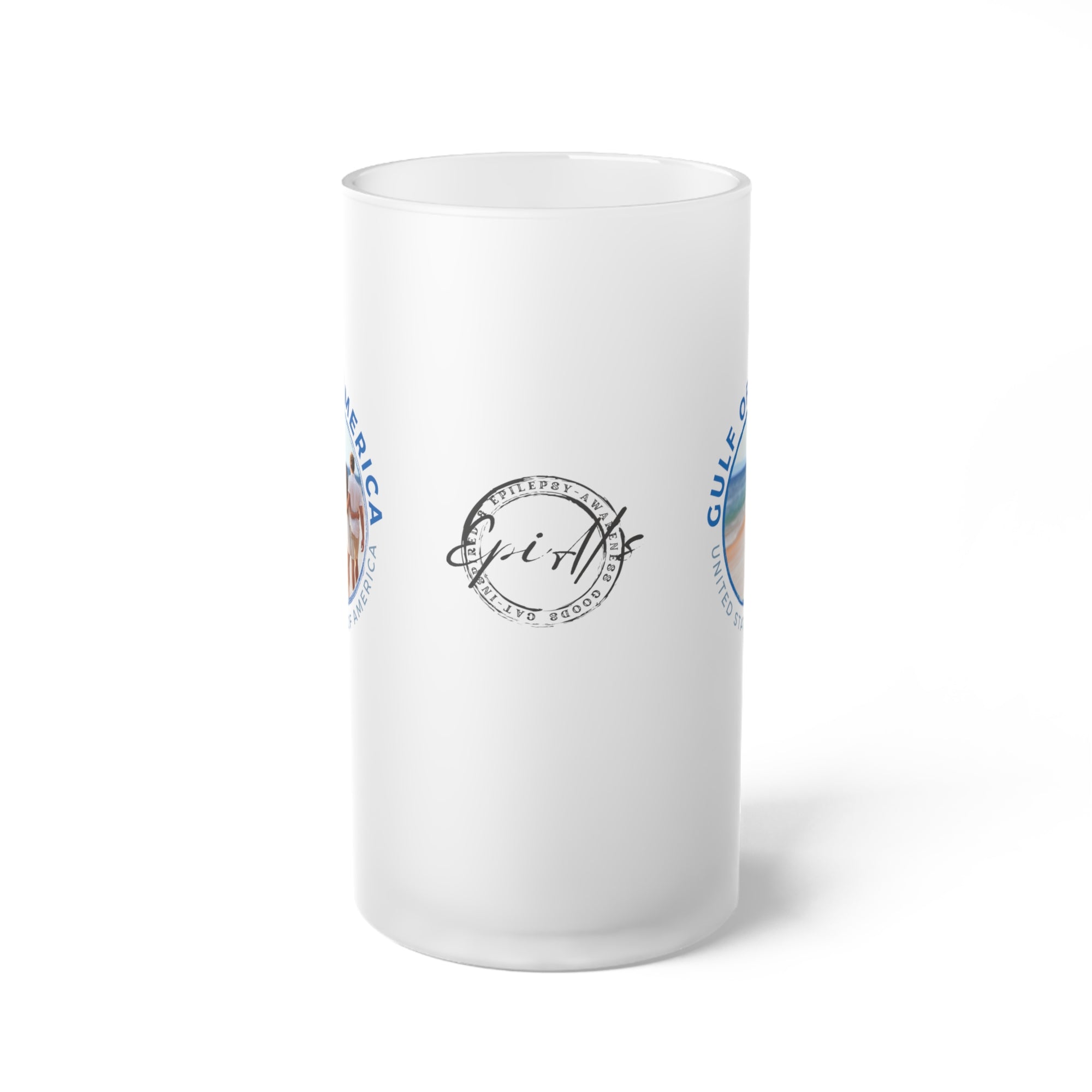 American Gulf USA Frosted Glass Beer Mug