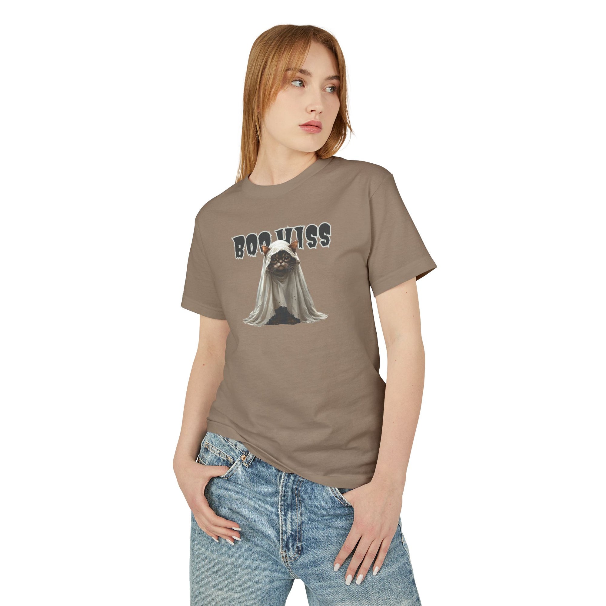 Boo Hiss Ghost Kitty Unisex Tee, Halloween Shirt