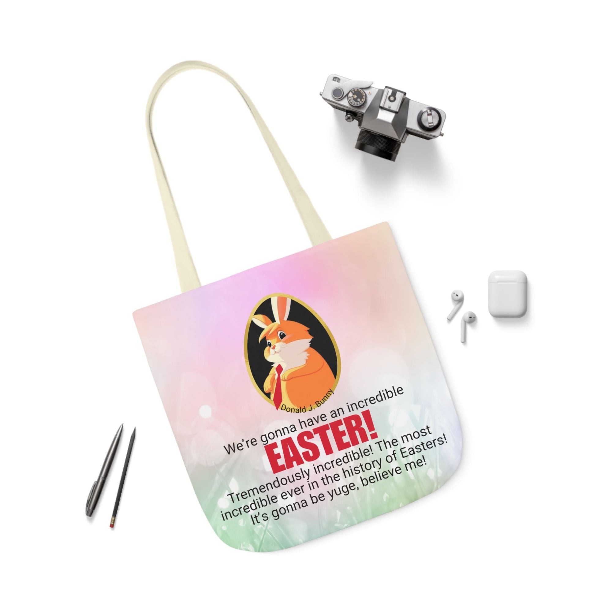 Incredible Easter Canvas Tote Bag - 5-Color Straps Printify