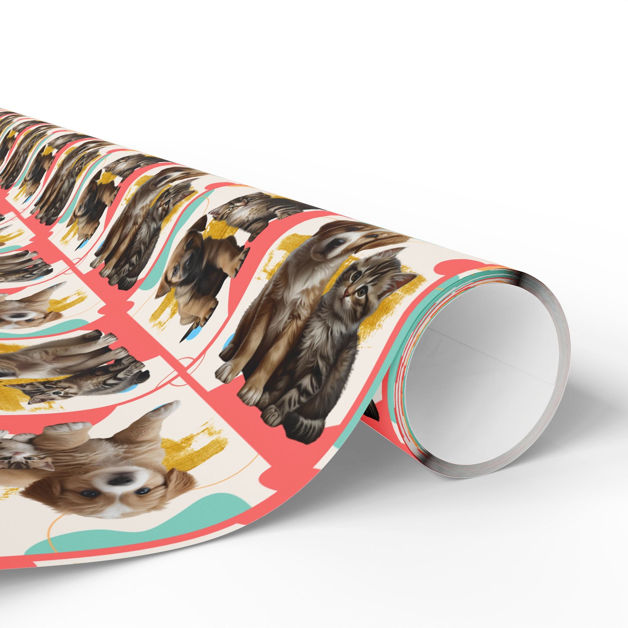 Colorful Puppy & Kitty Wrapping Papers