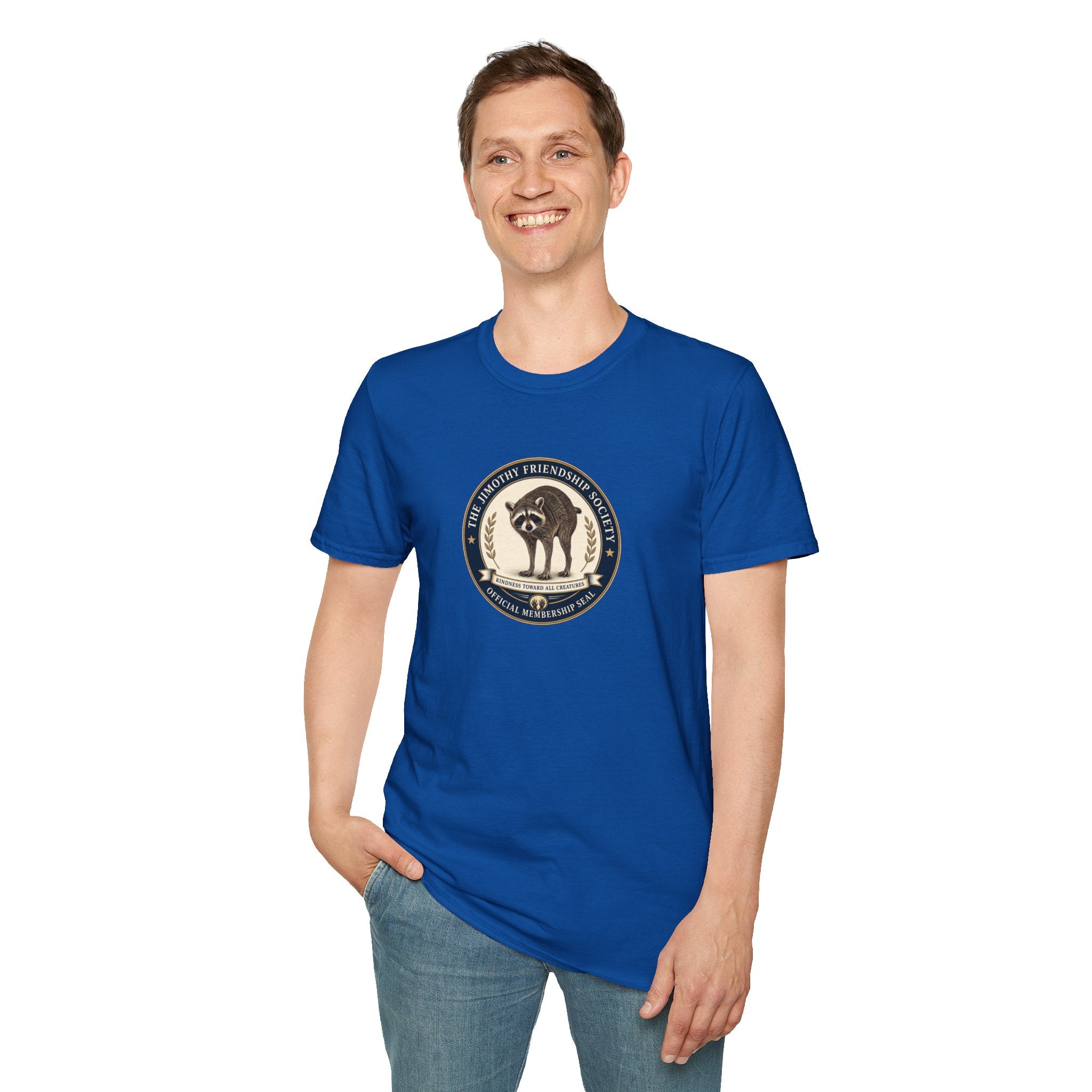 The Jimothy Friendship Society T-Shirt | Raccoon Membership Seal Tee