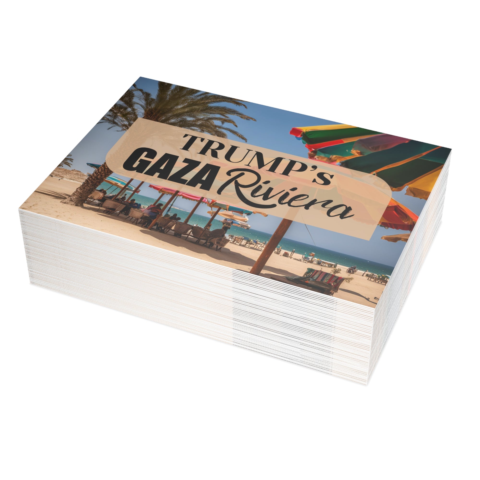 Trump’s Gaza Riviera Design Postcard Bundles with Envelopes