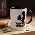 “I’m Not Single: I Have Cats.” Cat Lady Silhouette Coffee Mug