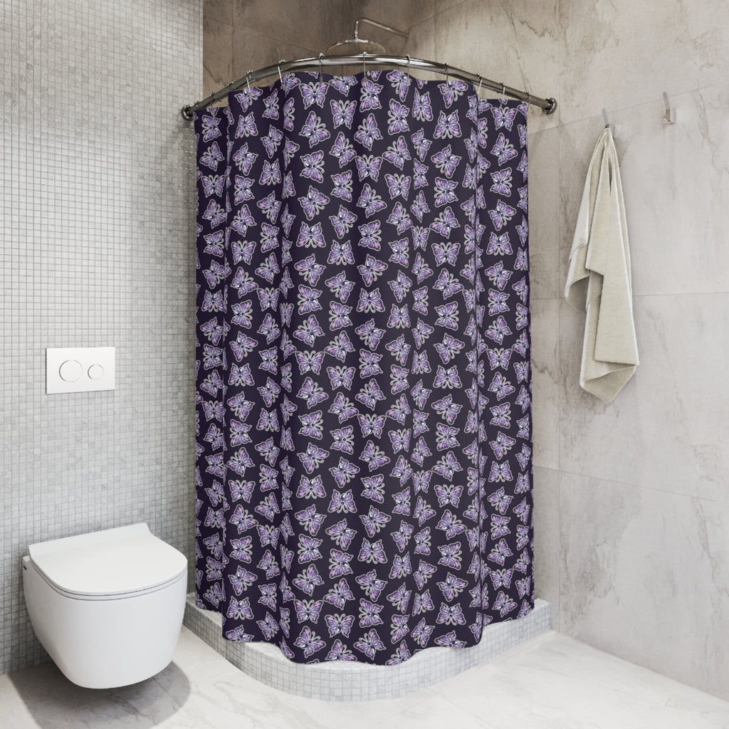 Semicolon Butterfly Suicide Awareness Shower Curtain