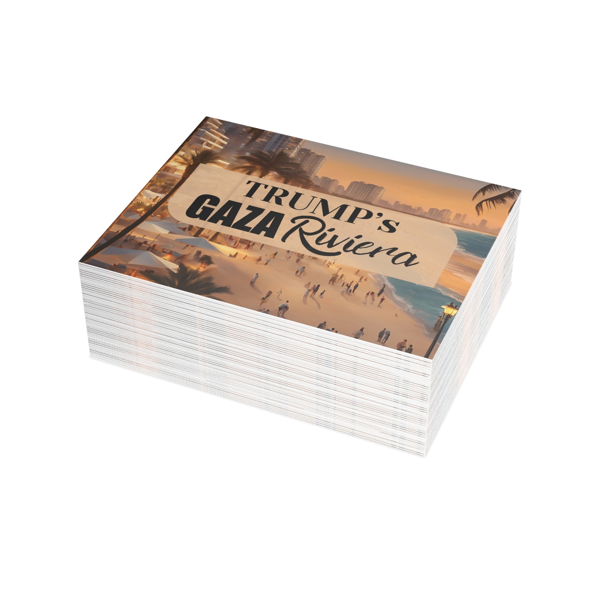Trump’s Gaza Riviera Postcard Bundles with Envelopes
