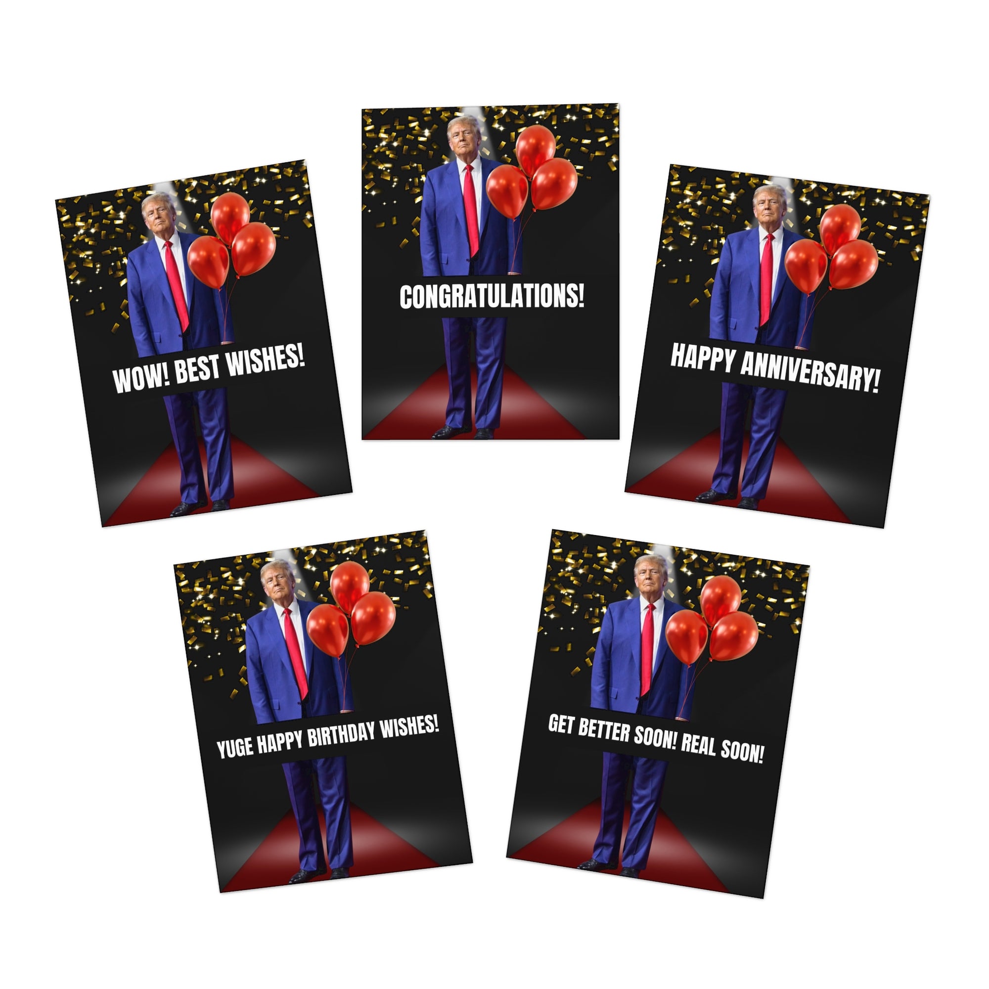 Donald Trump Multi-Design Greeting Cards (5-Pack)