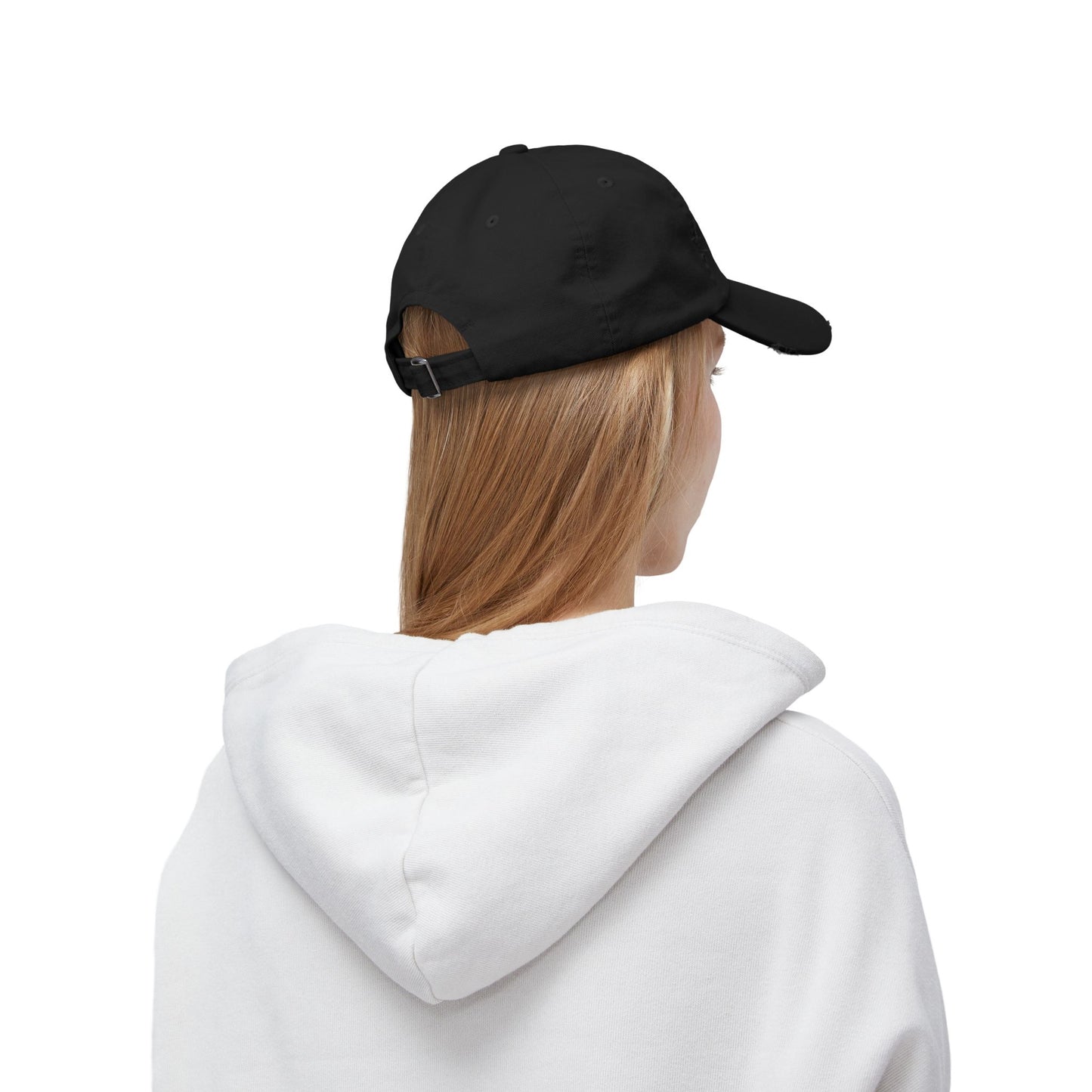 Unisex Distressed Cap - 'Graceful as a Cat' Fun Cat Lover Hat