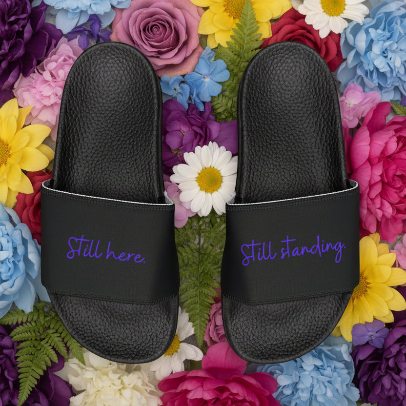 Still Here Still Standing Slide Sandals – Removable Strap Slides | Cushioned Comfort Sandals