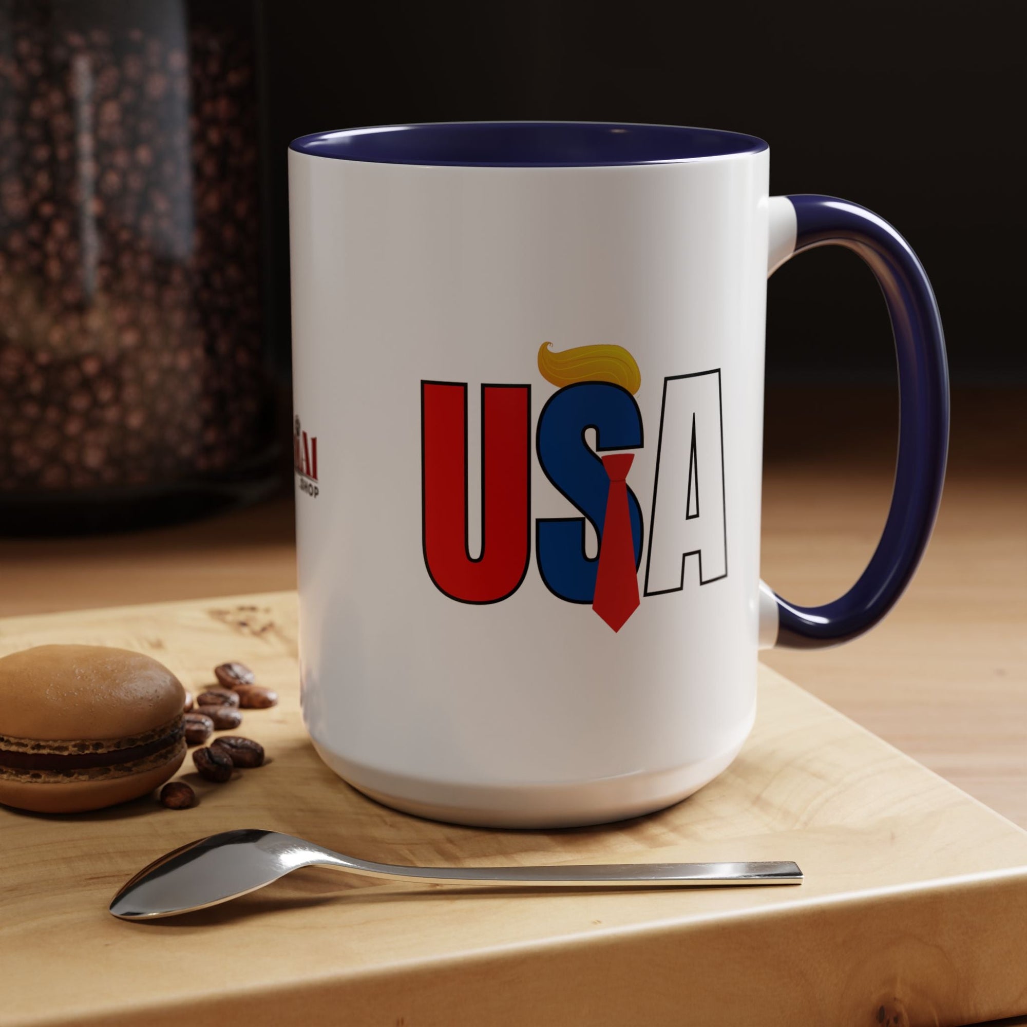 Trump USA Accent Coffee Mug Printify