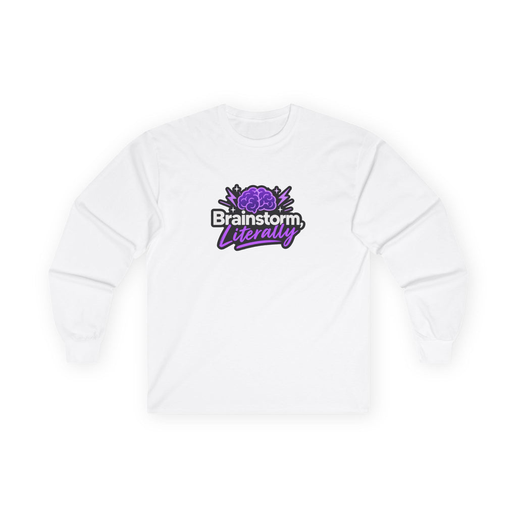 Brainstorm, Literally Epilepsy Awareness Long Sleeve Shirt | Purple Brain Epilepsy Tee