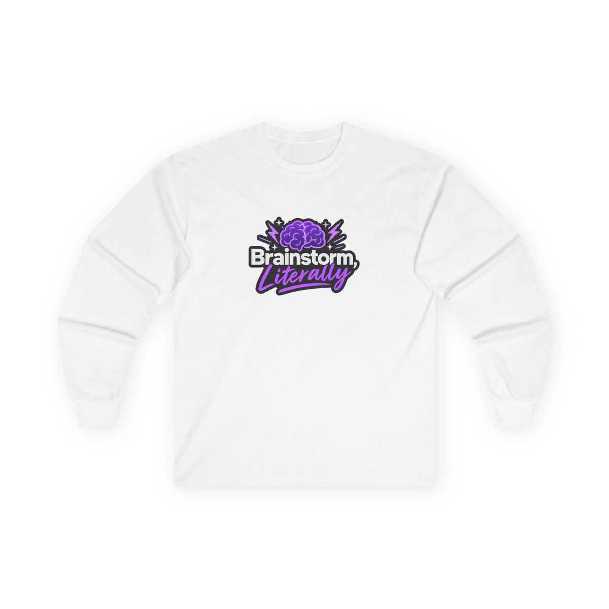 Brainstorm, Literally Epilepsy Awareness Long Sleeve Shirt | Purple Brain Epilepsy Tee