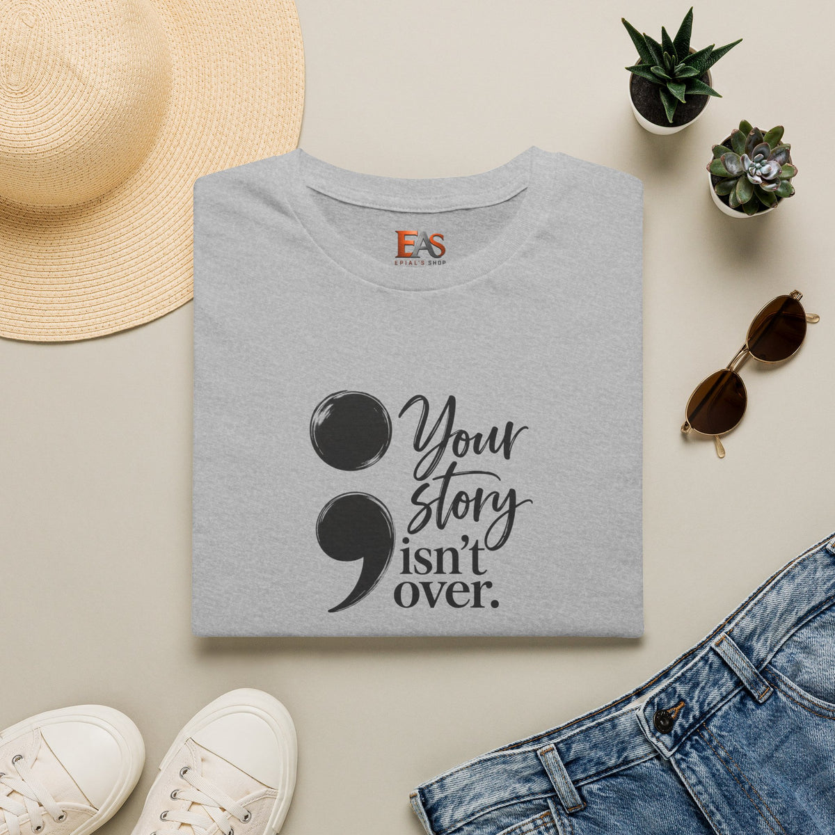 Your Story Isn’t Over Semicolon T-Shirt | Suicide Awareness & Mental Health Tee