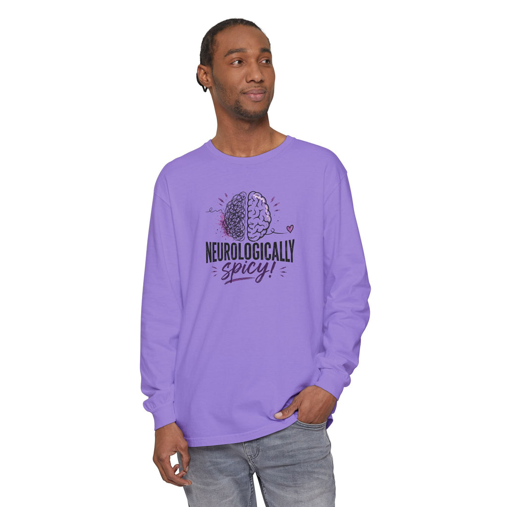 Neurologically Spicy Epilepsy Awareness Garment-Dyed Long Sleeve Shirt