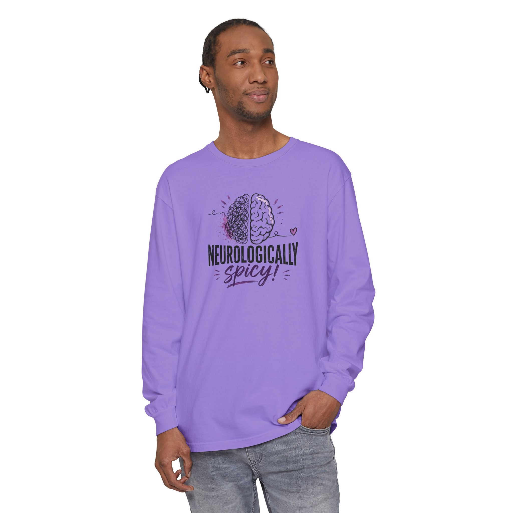 Neurologically Spicy Epilepsy Awareness Garment-Dyed Long Sleeve Shirt