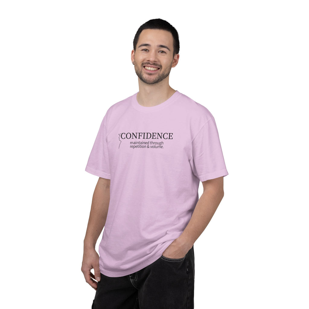 Confidence Maintained T-Shirt – Minimalist Typography Edition