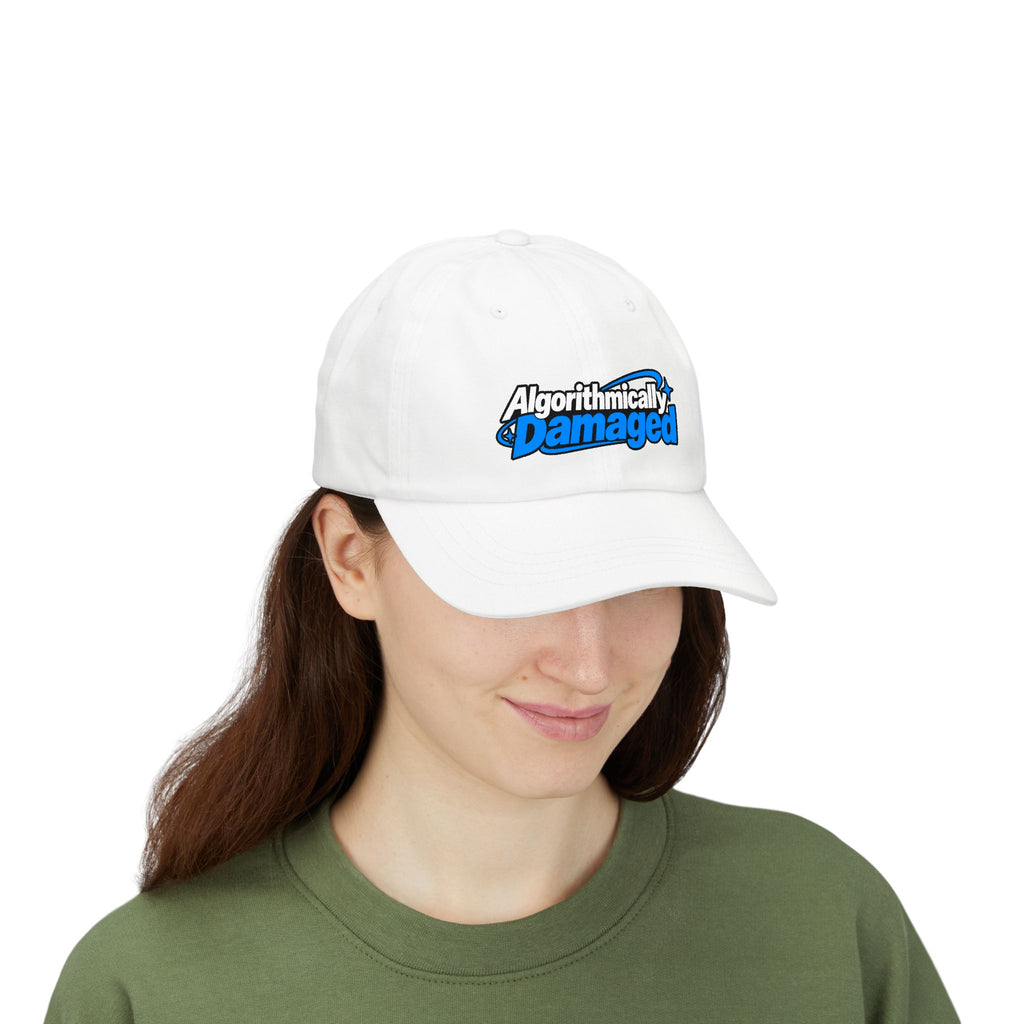 Algorithmically Damaged Dad Hat | Funny Algorithm Social Media Cap