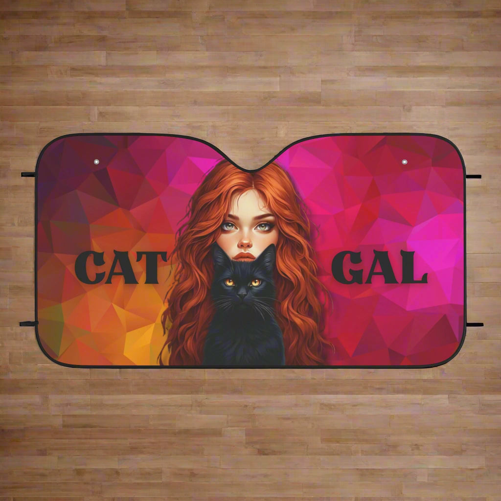 Cat Gal Car Sun Shades - Stylish Shield for Cat Lovers