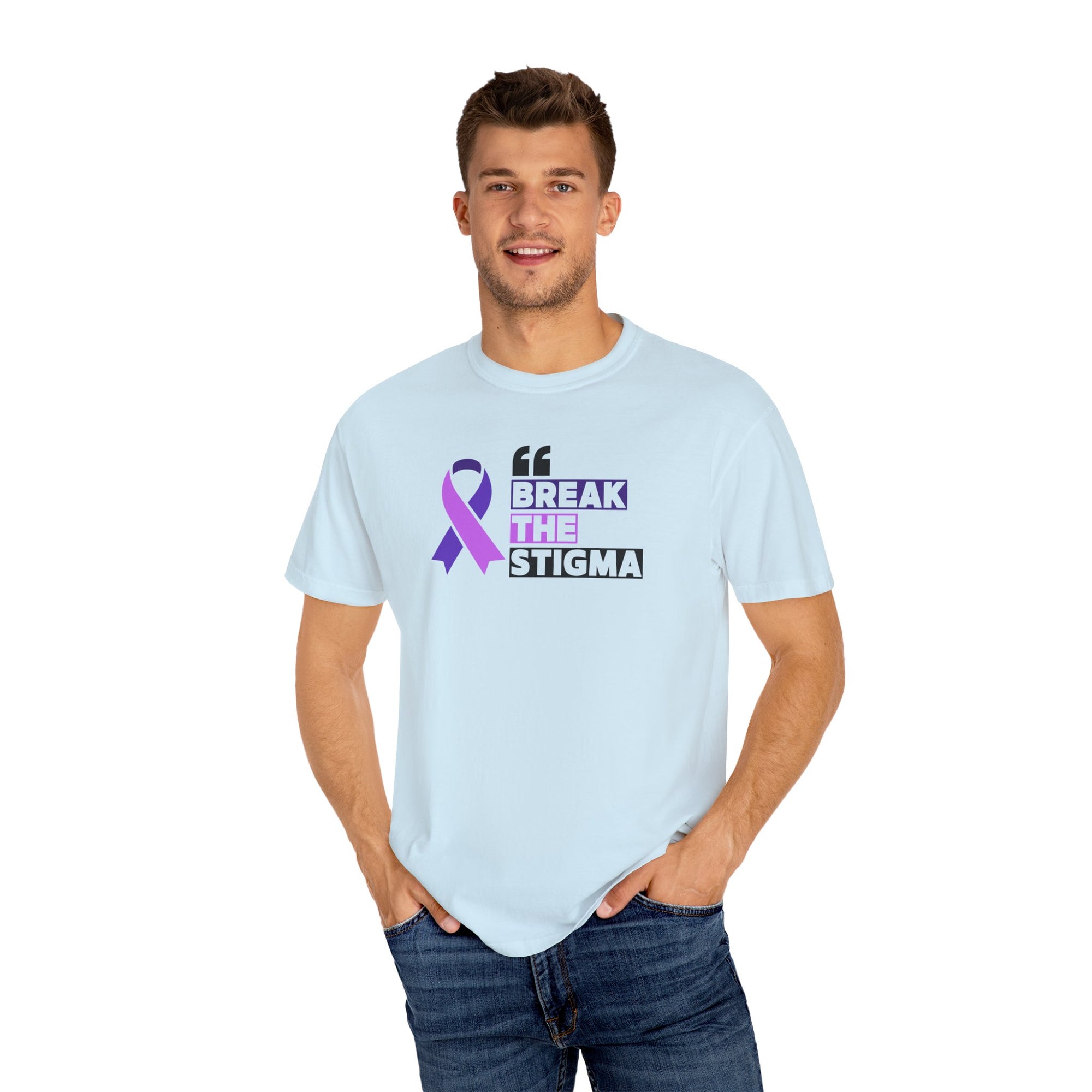 Break the Stigma Unisex Garment-Dyed T-Shirt for Epilepsy Awareness Tee