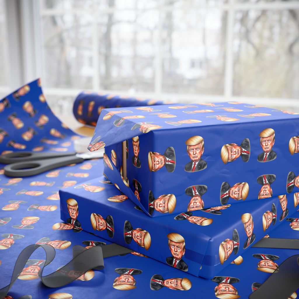 Colorful Trump Face Gift Wrap Paper for All Occasions