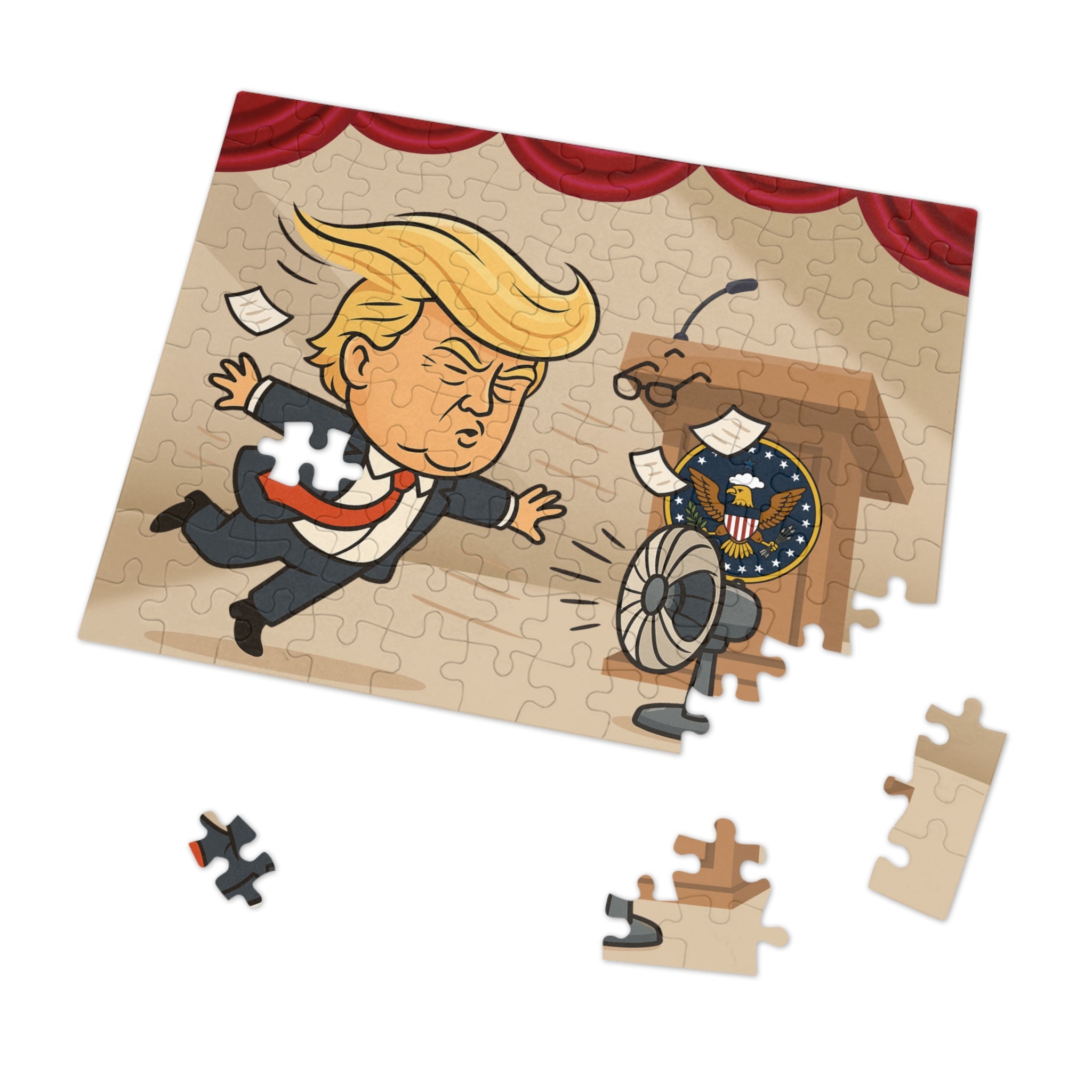 Combover Wind Tunnel Political Parody Jigsaw Puzzle