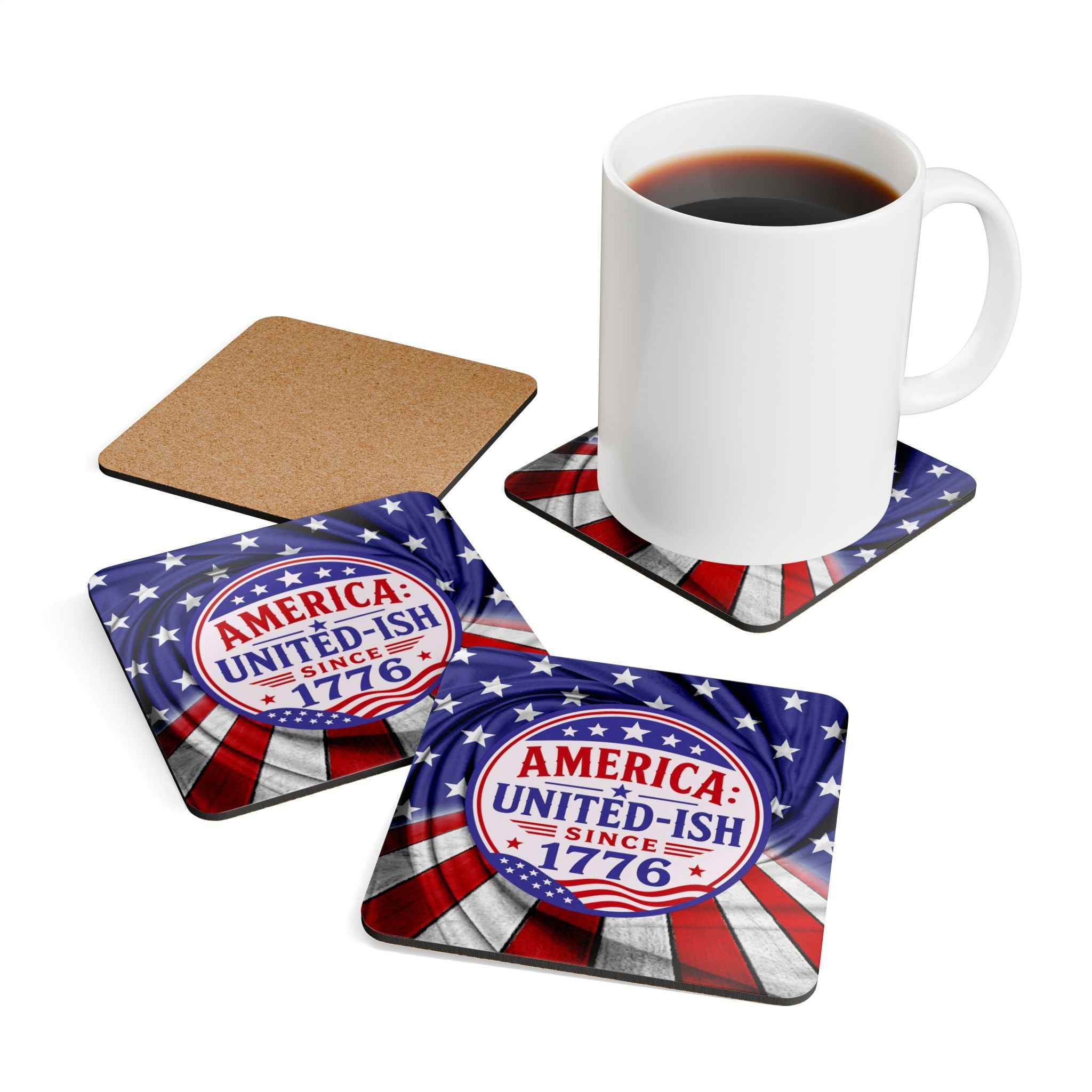 America: United-ish Since 1776 Coaster Set