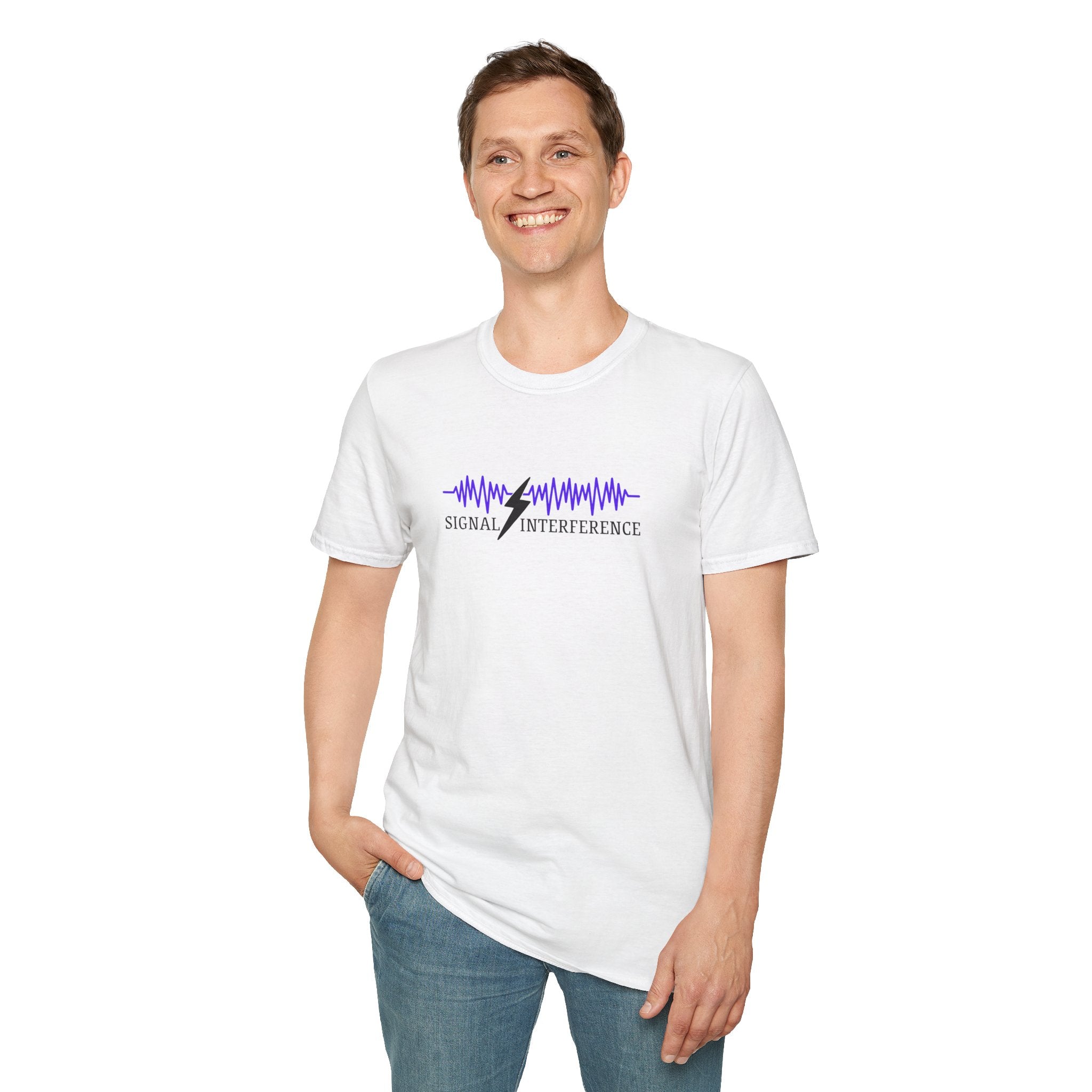 Signal Interference Women’s Tee – Minimalist Waveform Graphic T-Shirt