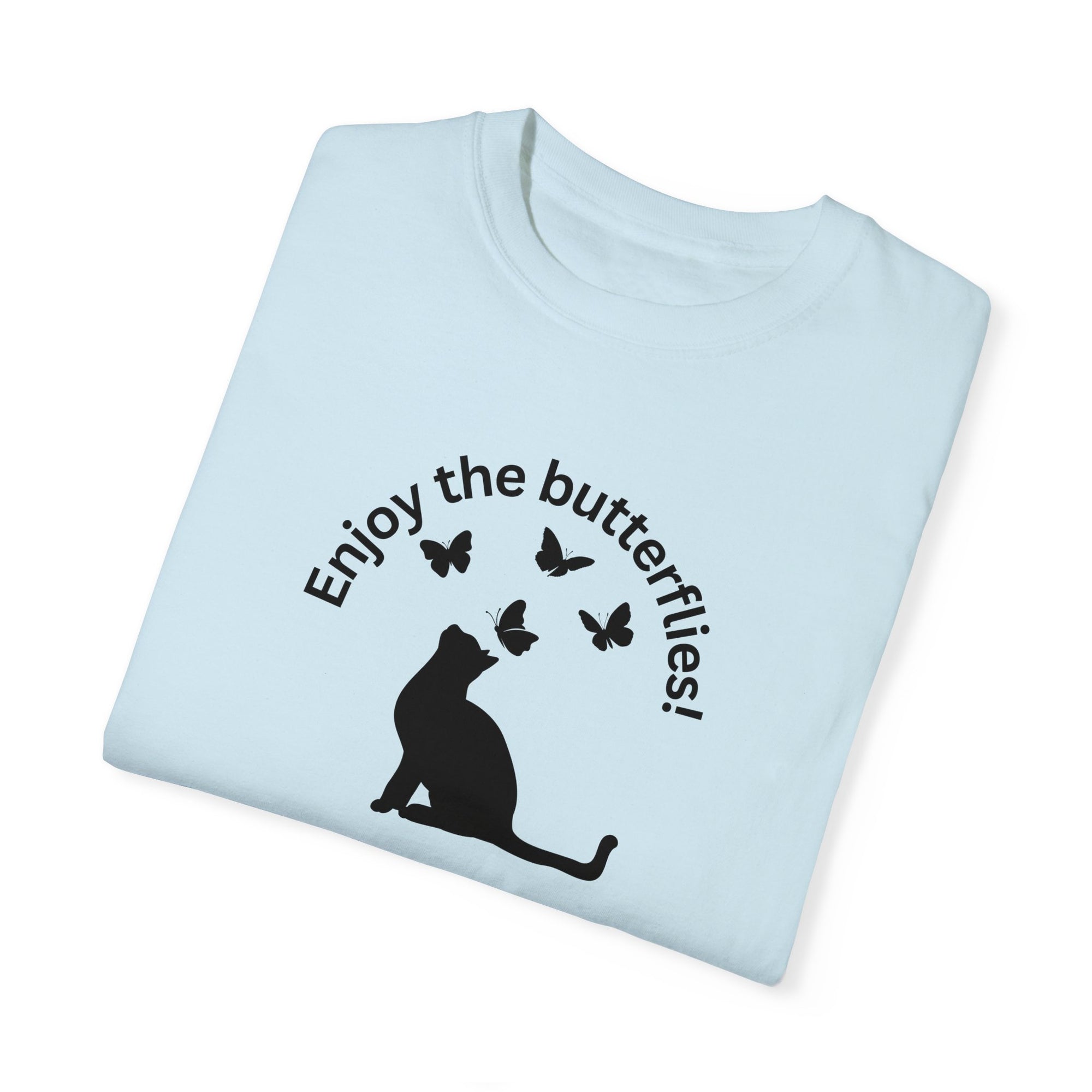 Enjoy the Butterflies Unisex Garment - Dyed T - shirt - T - Shirt - Epileptic Al’s Shop