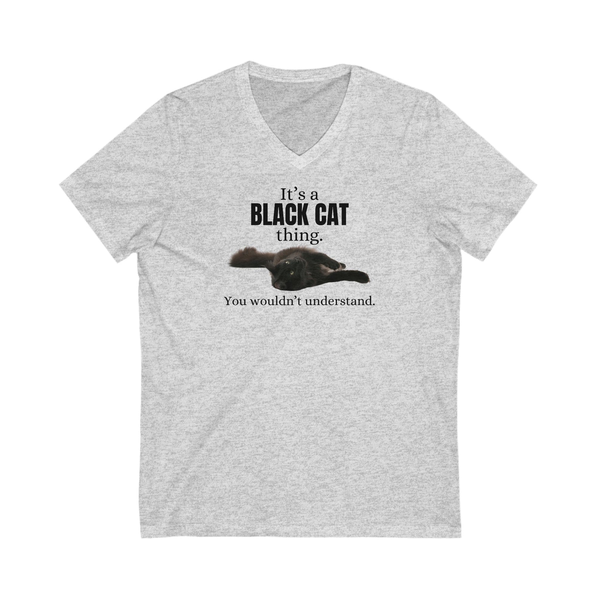 It's a Black Cat Thing Unisex Jersey Short Sleeve V-Neck Tee